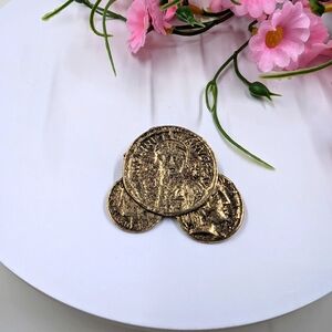Ancient Coin Design Vintage Brooch